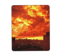 QJKFDHG Sunset panorama pattern Custom Designed Mouse Pad with Wrist Rest - Unique Personalized Gaming and Office Desk Mat for Enhanced Comfort and Style