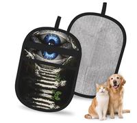QJKFDHG The All-Seeing Eye Electrostatic Pet Hair Removal Gloves, Reusable Magic Brush for Dog & Cat Hair | Fur Remover for Couch, Carpet, Car Seat & Clothing