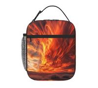 QJKFDHG The Desert At Dawn Insulated Lunch Bag for Men & Women - All-Over Print Customizable Lunch Box with Removable Strap, Large Capacity Multi-Compartment Tote