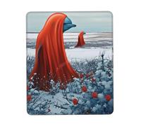 QJKFDHG The mage wearing a red hood pattern Custom Designed Mouse Pad with Wrist Rest - Unique Personalized Gaming and Office Desk Mat for Enhanced Comfort and Style