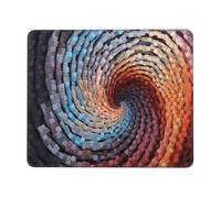 QJKFDHG Three-dimensional block Printed Mouse Pad with Non-Slip Base, Extended Desk Mat for Office & Gaming, 3mm Rubber Base, Machine Washable, Perfect for Computer, Laptop, PC & Console