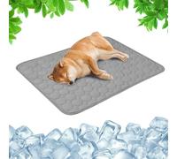 QJLDMaingo Cooling Mat for Dogs Extra Large Self Cooling Pad Pet Cold Pad for Large Dogs Gel Free Non Toxic Dog Bed Cool Pad for Puppy Kennel Heat Relief (Grey, XL:39.4x27.6in (~0.7LB))