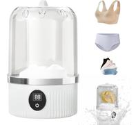 QJLDMaingo Portable Washing Machine Ultrasonic Underwear Washer Mini Cordless Rechargeable Laundry Cup For Travel Camping Socks Bra 12L Capacity