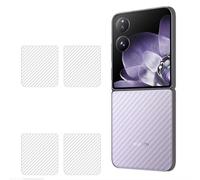 QJONSIU Back Protector Compatible with Xiaomi Mix Flip, 4 Pack Back Soft TPU Protective Film, Anti Fingerprint-translucent