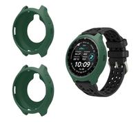 QJONSIU Case Compatible with Amazfit Cheetah 2 Pro, 2 Pack Shockproof Soft Silicone Partial Protective Cover Anti-Scratch-Green