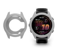 QJONSIU Case Compatible with Garmin Forerunner 570 42mm, 2 Pack Shockproof Soft Silicone Partial Protective Cover Anti-Scratch-White