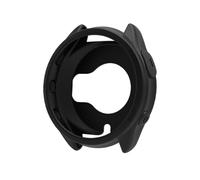 QJONSIU Case Compatible with Garmin Forerunner 965, 2 Pack Shockproof Soft Silicone Partial Protective Cover Anti-Scratch-Black