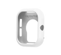 QJONSIU Case Compatible with Honor Choice Haylou Watch, 2 Pack Shockproof Soft Silicone Partial Protective Cover Anti-Scratch-White