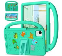 QJONSIU Case Compatible with Honor Pad X9a, PC Anti-scratch Protective, Shockproof Kids Cover with Handle and Kickstand-Green