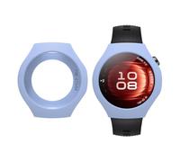 QJONSIU Case Compatible with Huawei Watch 5 42mm, 2 Pack Shockproof Soft Silicone Partial Protective Cover Anti-Scratch-Sky blue