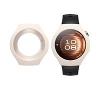 QJONSIU Case Compatible with Huawei Watch 5 42mm, 2 Pack Shockproof Soft Silicone Partial Protective Cover Anti-Scratch-Ivory white
