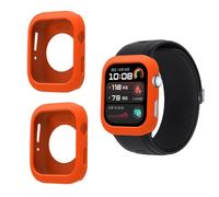 QJONSIU Case Compatible with Huawei Watch D2, 2 Pack Shockproof Soft Silicone Partial Protective Cover Anti-Scratch-Orange
