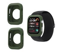 QJONSIU Case Compatible with Huawei Watch D2, 2 Pack Shockproof Soft Silicone Partial Protective Cover Anti-Scratch-Green