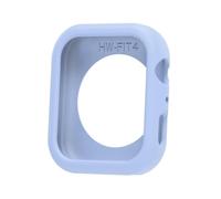 QJONSIU Case Compatible with Huawei Watch Fit 4, 2 Pack Shockproof Soft Silicone Partial Protective Cover Anti-Scratch-Sky blue
