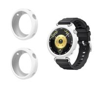 QJONSIU Case Compatible with Huawei Watch GT 6 41mm, 2 Pack Shockproof Soft Silicone Partial Protective Cover Anti-Scratch-White