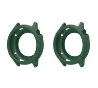 QJONSIU Case Compatible with Huawei Watch GT Runner 2, 2 Pack Shockproof Soft Silicone Partial Protective Cover Anti-Scratch-Green
