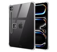 QJONSIU Case Compatible with iPad Pro 11 M4 2024, Airbag Shockproof Protection, Ultra-thin Soft TPU HD Clear Cover-Transparent