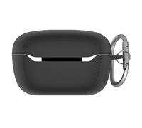 QJONSIU Case Compatible with JBL Endurance Race 2, Shockproof Soft Silicone Protective with Carabiner, Full-Body Protection-Black