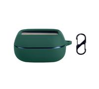 QJONSIU Case Compatible with JBL Live Buds 4, Shockproof Soft Silicone Protective Case with Carabiner, Full Body Protection Anti-fingerprint-Green