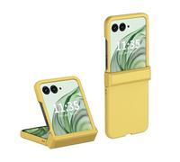 QJONSIU Case Compatible with Motorola Razr 60 Ultra, Shockproof, Hinge Protection, Ultra-thin PC Anti-Scratch Protective Case, Fold Cover for Motorola Razr 60 Ultra-Yellow
