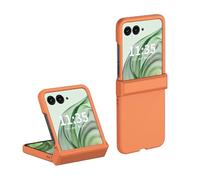 QJONSIU Case Compatible with Motorola Razr 60 Ultra, Shockproof, Hinge Protection, Ultra-thin PC Anti-Scratch Protective Case, Fold Cover for Motorola Razr 60 Ultra-Orange