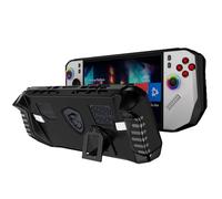 QJONSIU Case Compatible with MSI Claw A8 (Z2 Extreme), Soft TPU Case with Built-in Kickstand, Anti-Scratch Protective-Black