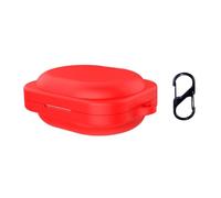 QJONSIU Case Compatible with Nothing Ear 3A, Shockproof Soft Silicone Protective Case with Carabiner, Full Body Protection Anti-fingerprint-Red