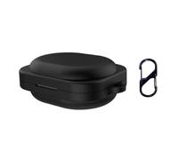 QJONSIU Case Compatible with Nothing Ear 3A, Shockproof Soft Silicone Protective Case with Carabiner, Full Body Protection Anti-fingerprint-Black