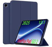 QJONSIU Case Compatible with Oneplus Pad GO 2 12.1 2025, Stand Feature TPU Anti-scratch Protective, Ultra Thin Smart Cover Kickstand-Blue