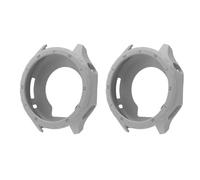 QJONSIU Case Compatible with OnePlus Watch 3 47mm, 2 Pack Shockproof Soft Silicone Partial Protective Cover Anti-Scratch-Gray