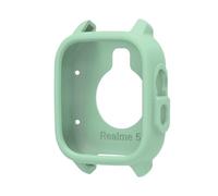 QJONSIU Case Compatible with Realme Watch 5, 2 Pack Shockproof Soft Silicone Partial Protective Cover Anti-Scratch-Blue
