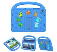 QJONSIU Case Compatible with Samsung Galaxy Tab A9+, PC Anti-scratch Protective, Shockproof Kids Cover with Handle and Kickstand-Sky blue