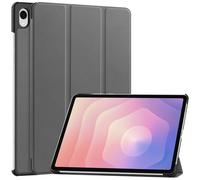 QJONSIU Case Compatible with Samsung Galaxy Tab S11, Stand Feature Ultra Thin Smart Cover with Auto Sleep Wake, PU and PC Anti-scratch Protective Case-Gray