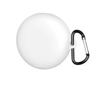QJONSIU Case Compatible with Soundcore Sleep A30, Shockproof Soft Silicone Protective Case with Carabiner, Full Body Protection Anti-fingerprint-White