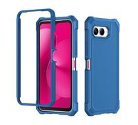 QJONSIU Case Compatible with T-Mobile T Phone 3/T-Mobile Revvl 8, Anti-scratch Protective Case Soft TPU Back & Hard PC Frame-Blue