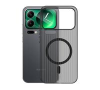 QJONSIU Case Compatible with Xiaomi 17 Pro Max, Compatible with MagSafe, Ultra Slim PC Shockproof Protective Cover, Corrugated Texture-Frosted Black