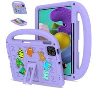 QJONSIU Case Compatible with Xiaomi Pad 8 Pro, PC Anti-scratch Protective, Shockproof Kids Cover with Handle and Kickstand-Purple