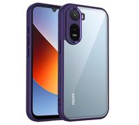 QJONSIU Case Compatible with Xiaomi Poco C85x, Shockproof Soft TPU Bumper & Hard PC Back Cover, Anti-Scratch HD Clear Slim Protective-Purple