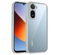 QJONSIU Case Compatible with Xiaomi Poco C85x, Shockproof Soft TPU Bumper & Hard PC Back Cover, Anti-Scratch HD Clear Slim Protective-White
