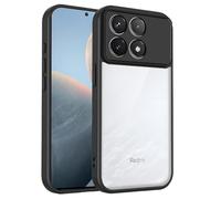 QJONSIU Case Compatible with Xiaomi Poco F8 Ultra, Shockproof Soft TPU Bumper & Hard PC Back Cover, Anti-Scratch HD Clear Slim Protective-Black