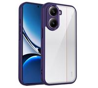QJONSIU Case Compatible with Xiaomi Poco X7 Pro, Shockproof Soft TPU Bumper & Hard PC Back Cover, Anti-Scratch HD Clear Slim Protective-Blue