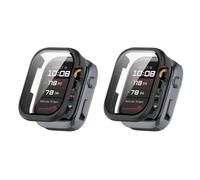 QJONSIU Case for Huawei Watch D3, Anti-Scratch, 2 Pack, Black | Built in 9H Tempered Glass Film, Hard PC, All Around Protective