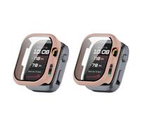 QJONSIU Case for Huawei Watch D3, Anti-Scratch, 2 Pack, Pink | Built in 9H Tempered Glass Film, Hard PC, All Around Protective