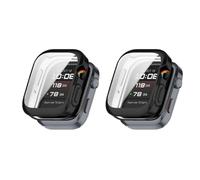 QJONSIU Case for Huawei Watch D3, Soft TPU, 2 Pack, Black | Electroplated TPU Thin Cover, with Built in Screen Protector, Anti-Scratch, Lightweight