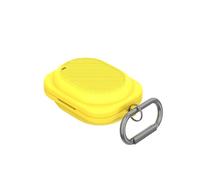 QJONSIU Case for Nothing Ear 3a, Lightweight, Yellow | Soft Silicone Protective Cover with Carabiner, Shockproof, Full-Body Protection