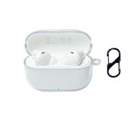 QJONSIU Clear Case Compatible with Huawei FreeBuds SE 4 ANC, Anti-Scratch Soft TPU Protective Case with Carabiner, Anti-loss, Full-Body Protection-Clear