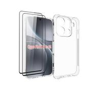 QJONSIU Clear Case Compatible with Oppo Find X9 Pro, Airbag Protection, Ultra-thin Soft TPU Case with 2-Pack Tempered Glass Screen Protector