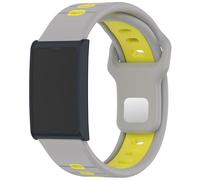 QJONSIU Compatible with Amazfit Helio strap, Breathable Two-Tone Soft Silicone - Black/Red, For Amazfit Helio