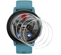 QJONSIU Compatible with Garmin Bounce 2 Kids Screen Protector, 4 Pack HD Clear Tempered Glass Protective Film, 9H Hardness Anti-Scratch, Bubble Free