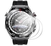 QJONSIU Compatible with Huawei Watch Ultimate Screen Protector, 4 Pack HD Clear Tempered Glass Protective Film, 9H Hardness Anti-Scratch, Bubble Free